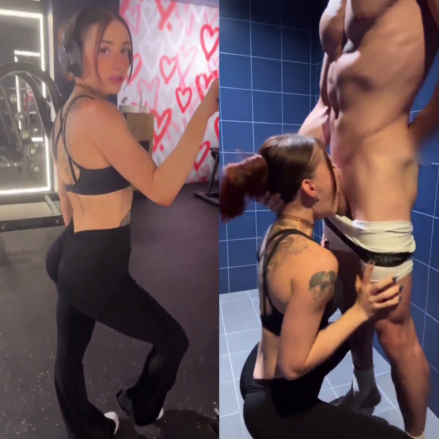 Deep-throating his dick after gym workout 😮 #9yJQlZnk